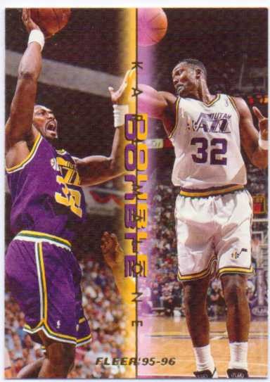 1995-96 Fleer Double Doubles #7 Karl Malone