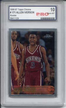 1996-97 Topps Chrome #171 Allen Iverson RC
