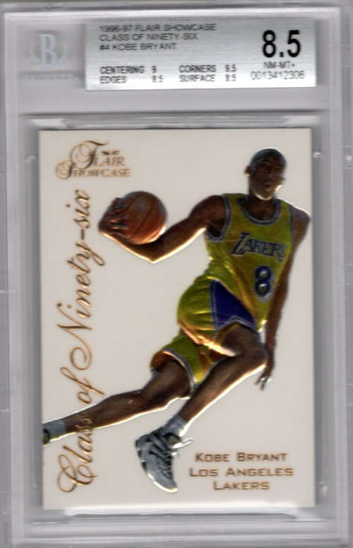 1996 97 Flair Showcase Class Of 96 4 Kobe Bryant Graded BGS NM MT