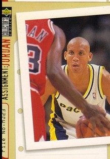 1996-97 Collector's Choice #365 Reggie Miller/Michael Jordan AJ