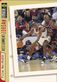 1996-97 Collector's Choice #366 Gary Payton/Michael Jordan AJ