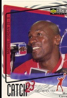 1997-98 Collector's Choice #191 Michael Jordan/Catch 23 Media Circus