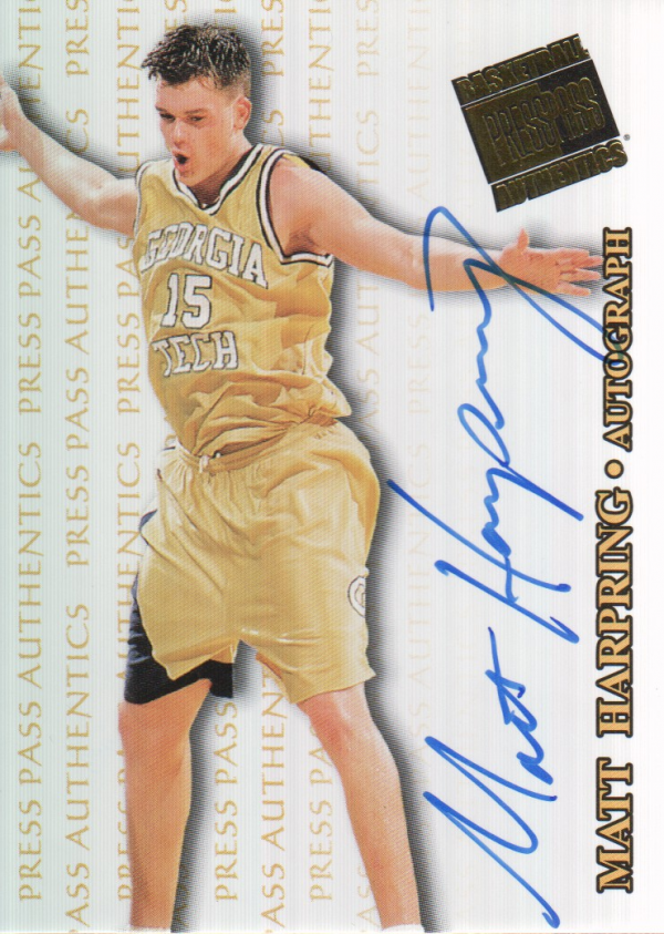 1998 Press Pass Authentics Autographs #14 Matt Harpring