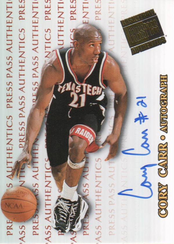 1998 Press Pass Authentics Autographs #28 Cory Carr