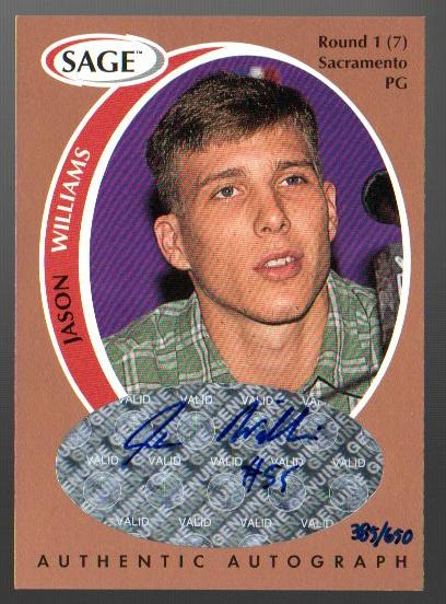 1998 SAGE Autographs Bronze #A48 Jason Williams/650