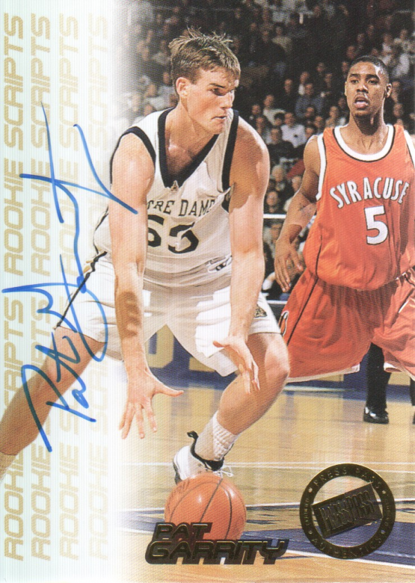 1998 Press Pass Double Threat Rookie Script Autographs #10 Pat Garrity