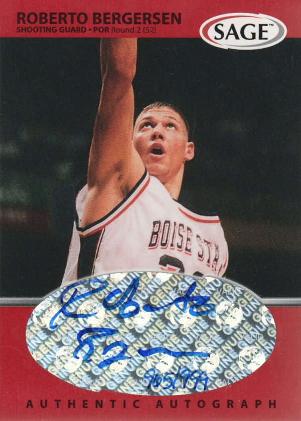 1999 SAGE Autographs #A5 Roberto Bergersen/999