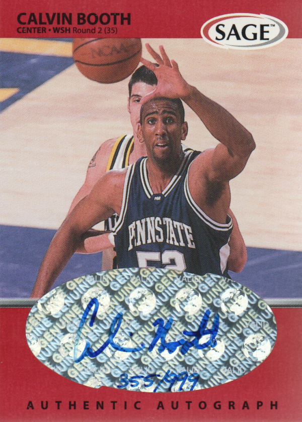 1999 SAGE Autographs #A6 Calvin Booth/999