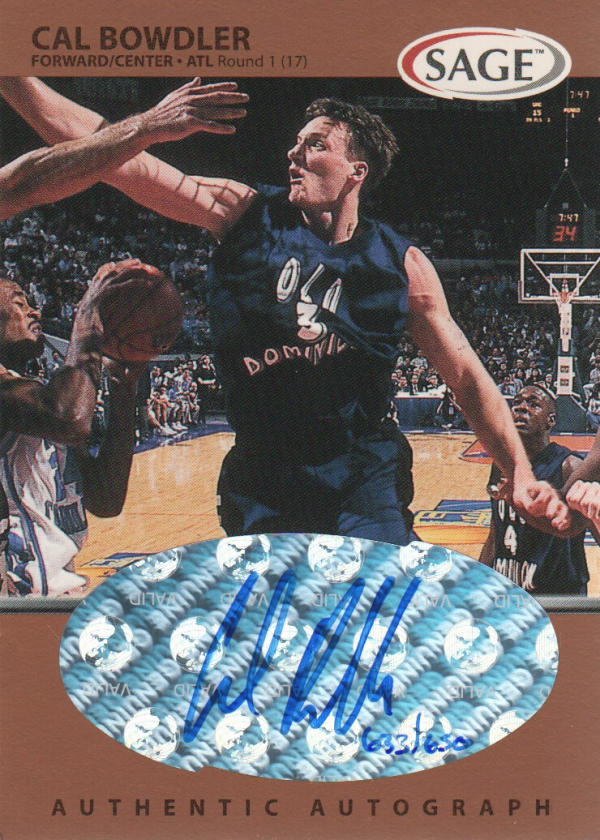 1999 SAGE Autographs Bronze #A7 Cal Bowdler/650