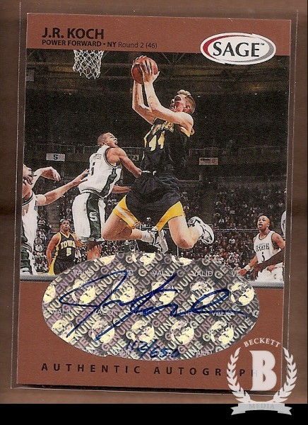 1999 SAGE Autographs Bronze #A28 J.R. Koch/650