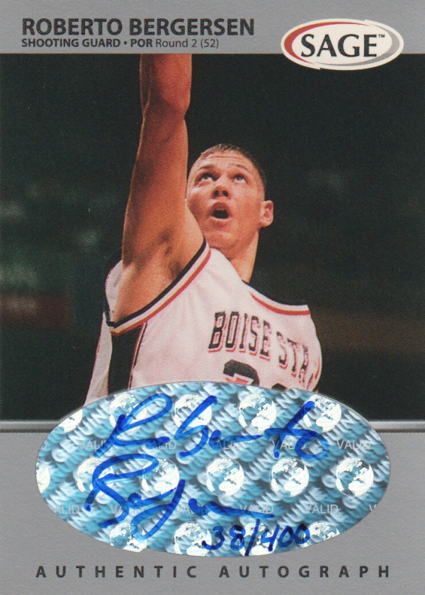 1999 SAGE Autographs Silver #A5 Roberto Bergersen/400