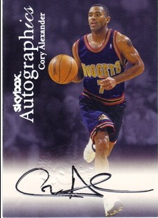 1999-00 SkyBox Premium Autographics #1 Cory Alexander