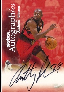 1999-00 SkyBox Premium Autographics #53 Anthony Johnson