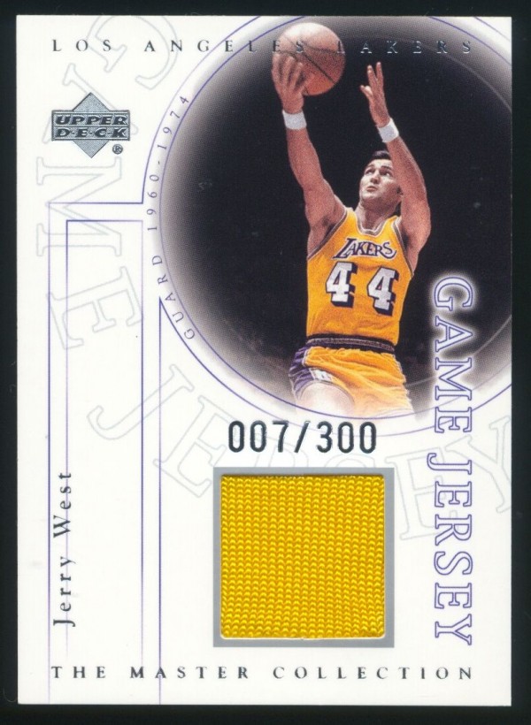 2000 Upper Deck Lakers Master Collection Game Jerseys #JWJ Jerry West