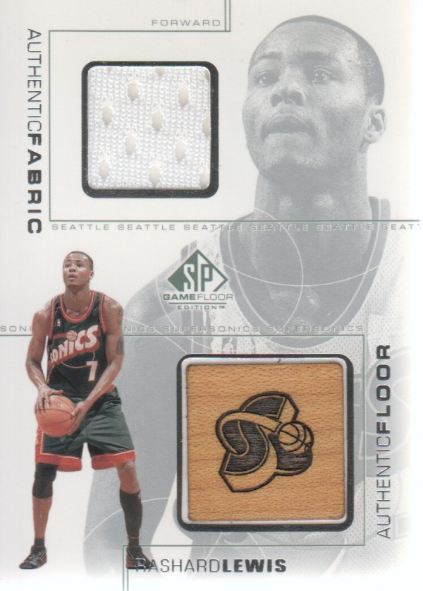 2000-01 SP Game Floor Authentic Fabric/Floor Combos #RLC Rashard Lewis