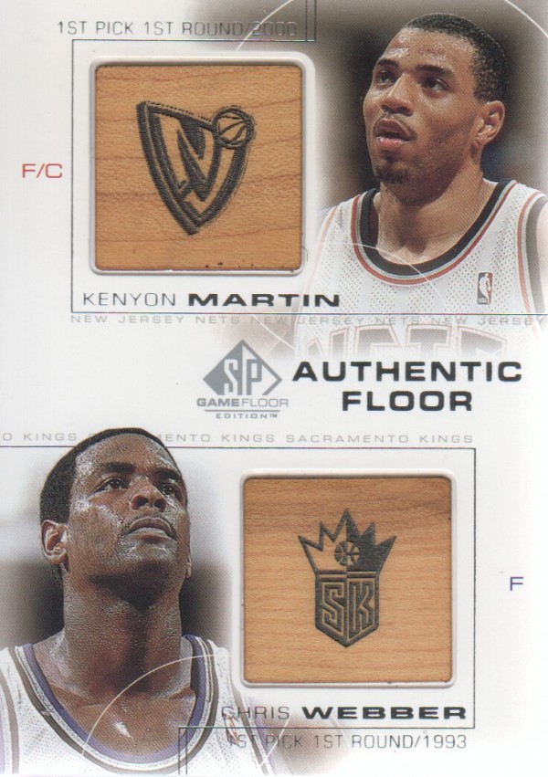 2000-01 SP Game Floor Authentic Floor Combos #C7 Kenyon Martin/Chris Webber