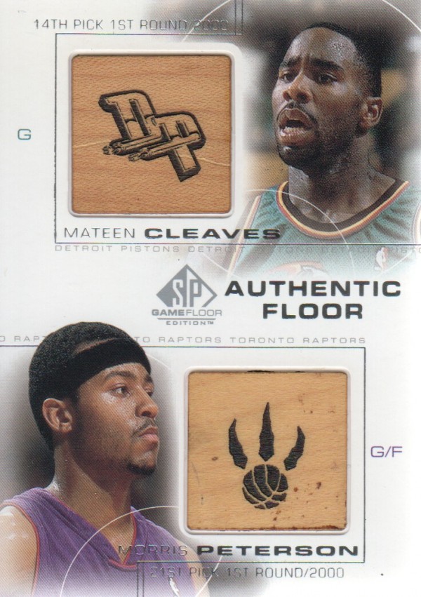 2000-01 SP Game Floor Authentic Floor Combos #C29 Mateen Cleaves/Morris Peterson