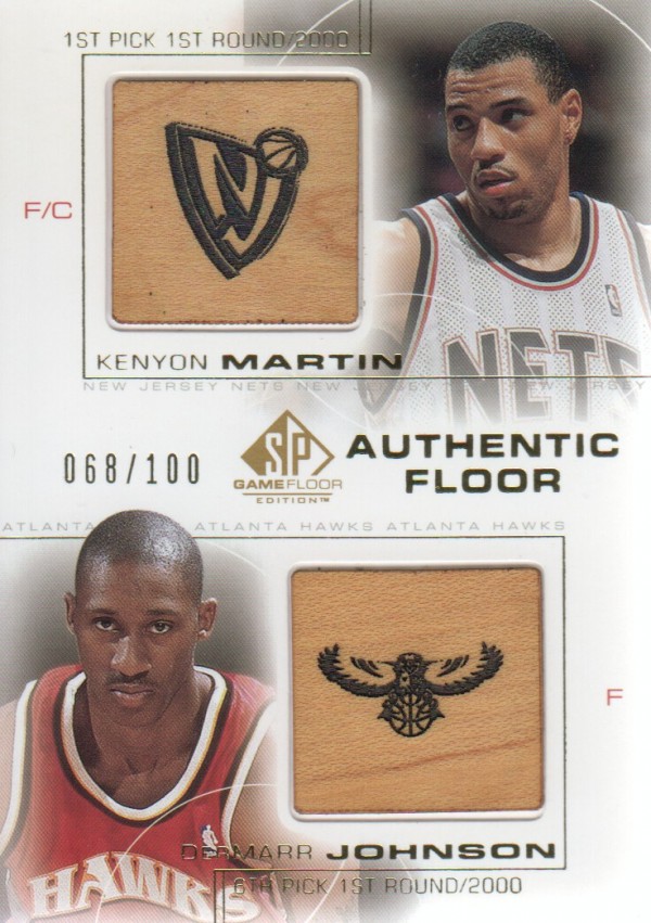 2000-01 SP Game Floor Authentic Floor Combos Gold #C8 Kenyon Martin/DerMarr Johnson