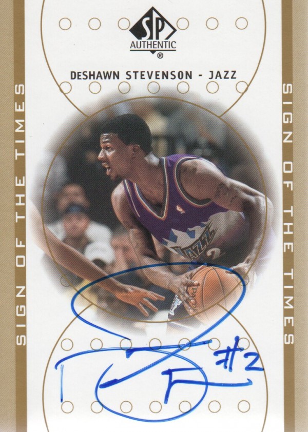 2000-01 SP Authentic Sign of the Times #DS DeShawn Stevenson