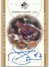 2000-01 SP Authentic Sign of the Times #DS DeShawn Stevenson
