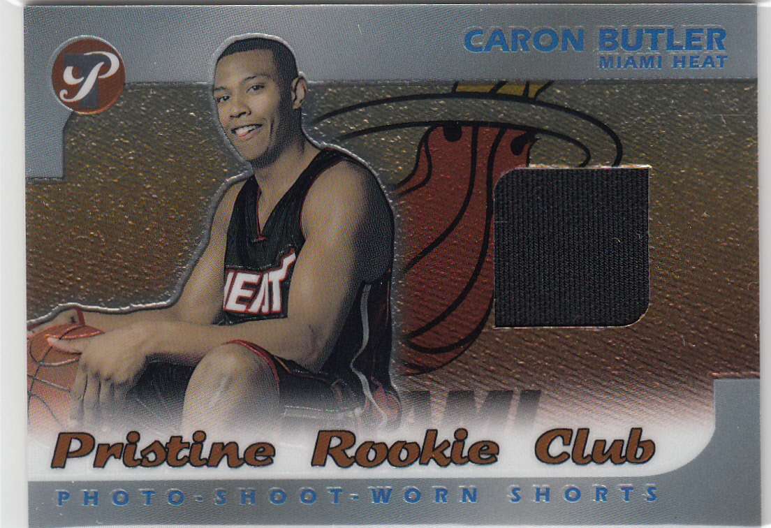 2002-03 topps pristine rookie club #rccb caron butler rc jersey