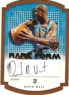 2003-04 SkyBox LE Rare Form Autographs 150 #10 David West