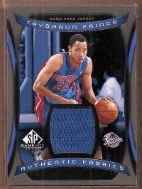 2004-05 SP Game Used Authentic Fabrics #PR Tayshaun Prince