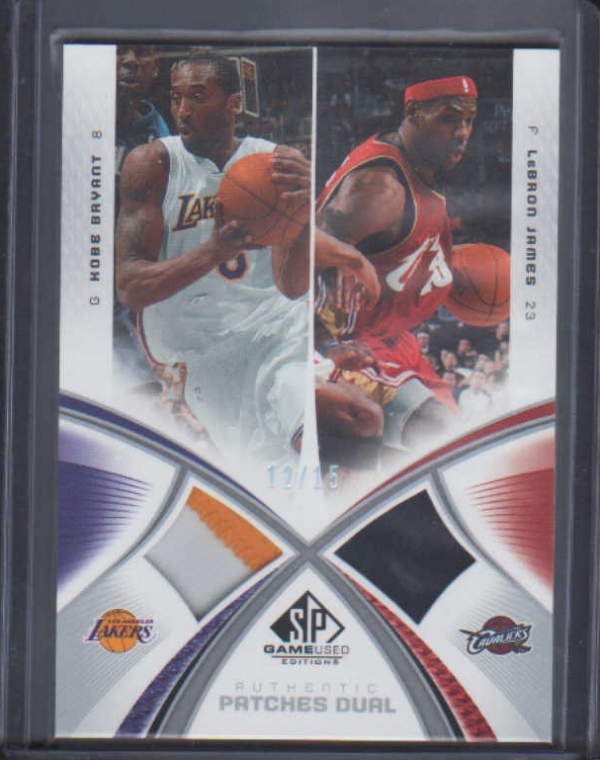 2005-06 SP Game Used Authentic Fabrics Dual Patches #BJ Kobe Bryant/LeBron James