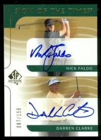 2003 SP Authentic Sign of the Times Dual #NFDC Nick Faldo/Darren Clarke