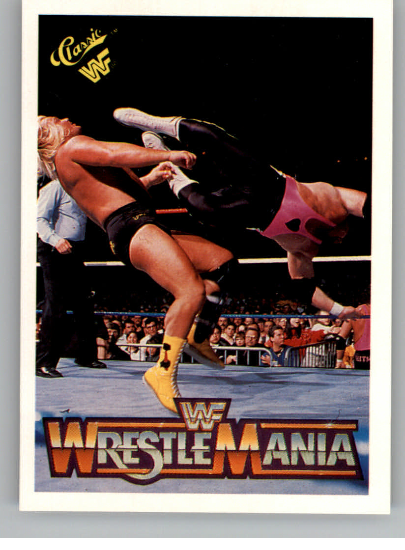1990 the history of wrestlemania wwf #87 bret hit man hart/greg