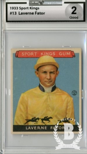 1933 Sport Kings #13 Laverne Fator Jockey