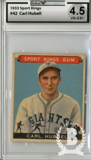 1933 Sport Kings #42 Carl Hubbell BB