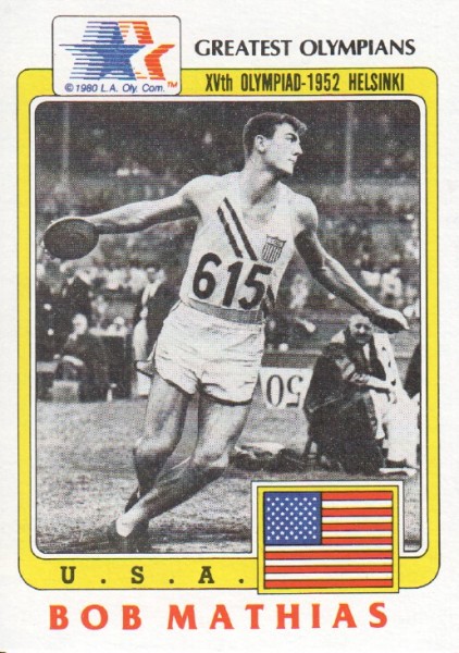 1983 Topps History's Greatest Olympians #59 Bob Mathias