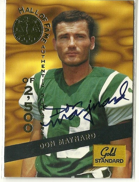 1994 Signature Rookies Gold Standard HOF Autographs #17 Don Maynard