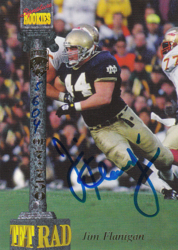 1994 Signature Rookies Tetrad Autographs #4 Jim Flanigan