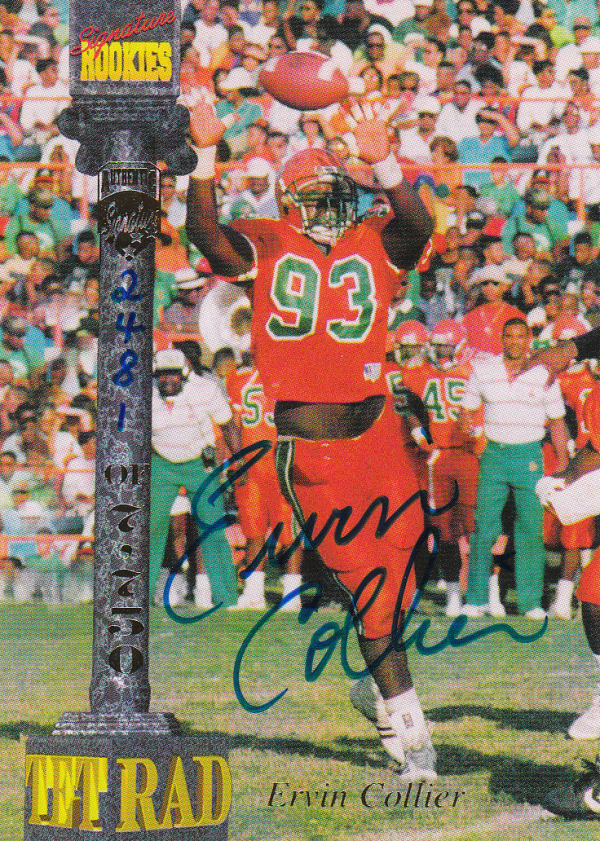 1994 Signature Rookies Tetrad Autographs #21 Ervin Collier
