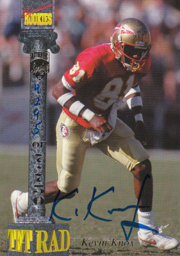 1994 Signature Rookies Tetrad Autographs #23 Kevin Knox