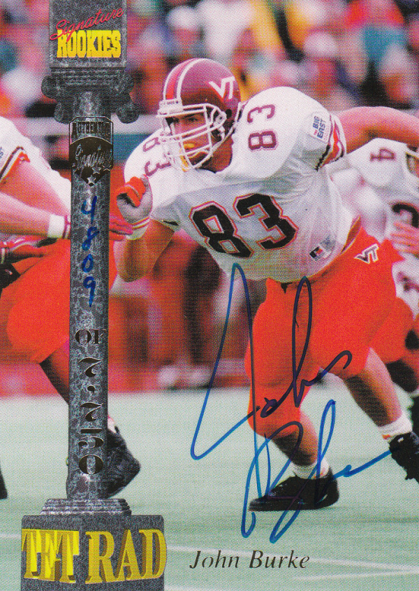 1994 Signature Rookies Tetrad Autographs #30 John Burke