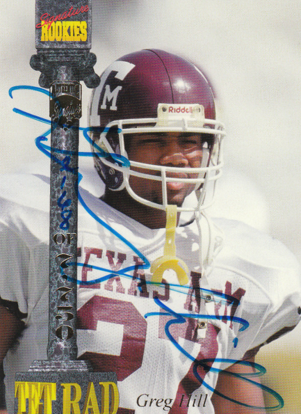 1994 Signature Rookies Tetrad Autographs #33 Greg Hill