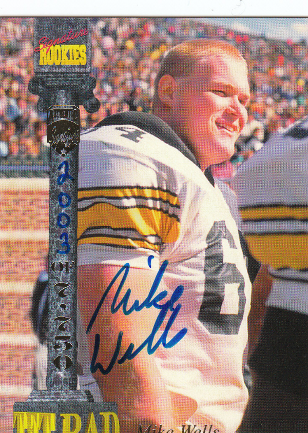 1994 Signature Rookies Tetrad Autographs #37 Mike Wells
