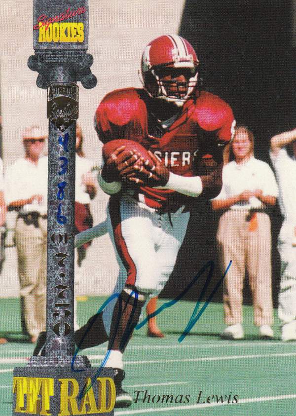 1994 Signature Rookies Tetrad Autographs #38 Thomas Lewis