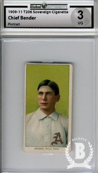 1909-11 T206 #34 Chief Bender Portrait