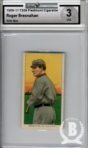 1909-11 T206 #52 Roger Bresnahan with Bat
