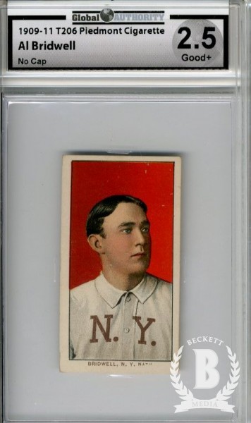 1909-11 T206 #53 Al Bridwell No Cap