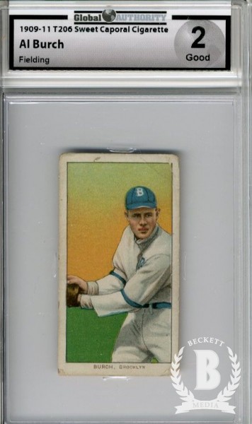 1909-11 T206 #61 Al Burch Fielding