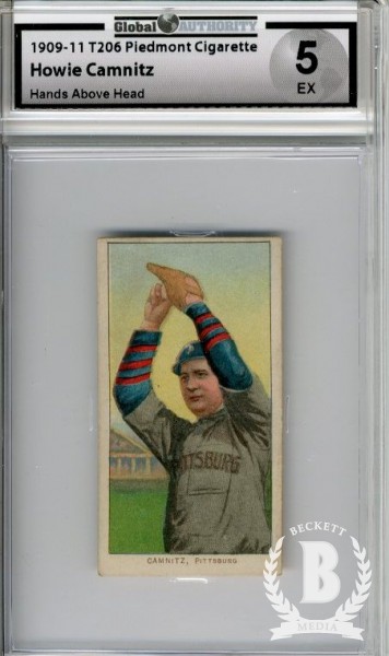 1909-11 T206 #70 Howie Camnitz Hands above Head