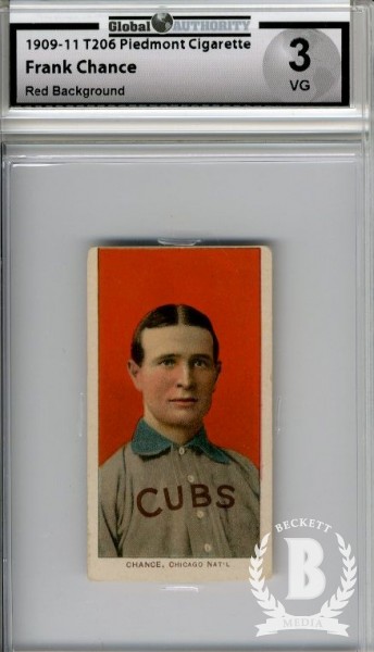 1909-11 T206 #78 Frank Chance Portrait Red