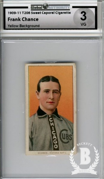 1909-11 T206 #79 Frank Chance Portrait Yellow