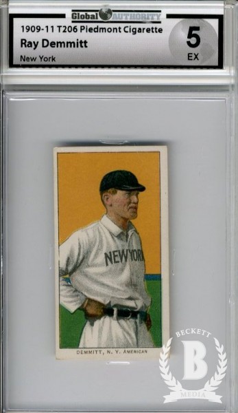 1909-11 T206 #124 Ray Demmitt New York
