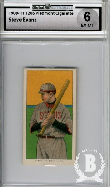 1909-11 T206 #165 Steve Evans